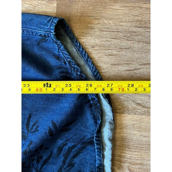 SUPERDRY Blue Floral Short Sleeve Button Up Shirt Top Mens Size Medium - Picture 7 of 8